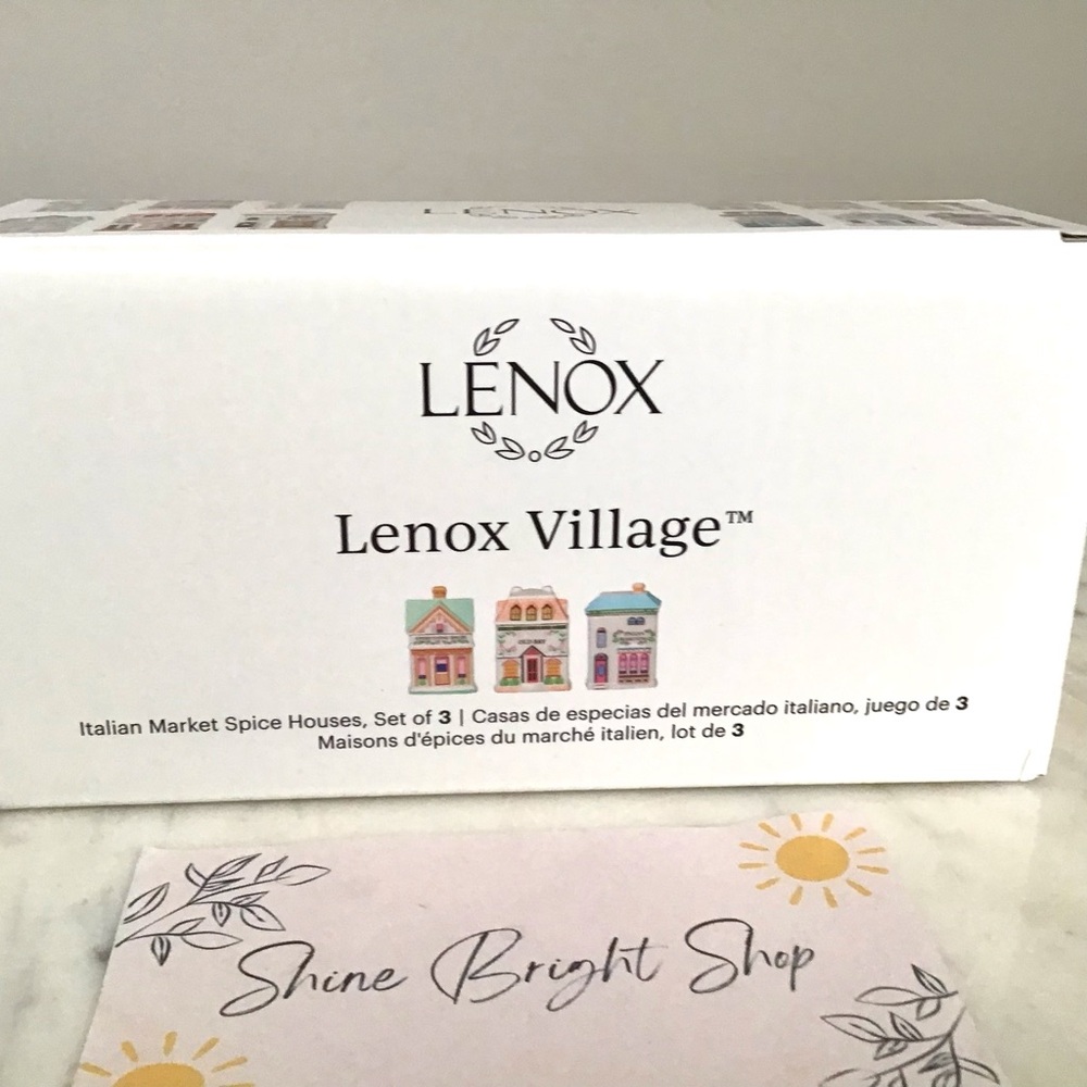 Lenox Spice Village Italian Market Spice Jar Set New In Box NWT - Picture 5 of 8